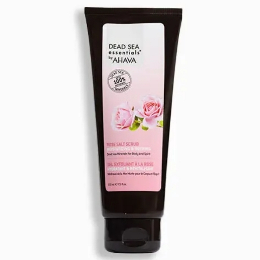 New AHAVA Dead Sea Essentials Rose Salt Scrub - Sealed 7.5 Fl